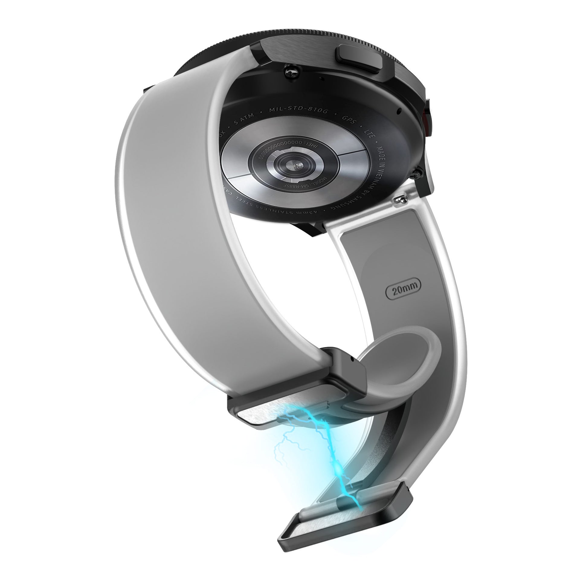 Universal Folding Magnetic Buckle Transparent Silicone Strap