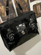 Original Hot Girl Patent Leather Large Capacity Special-interest Design Handbag