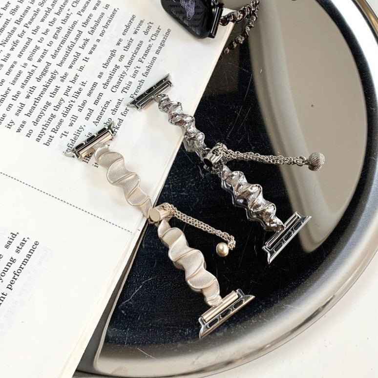 New Silk Scarf Metal Watch Strap